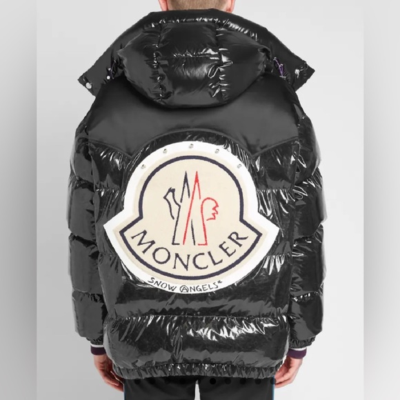 Moncler Genius x Palm Angels Snow Angels Tim puffer down jacket in black NWT - Picture 3 of 9